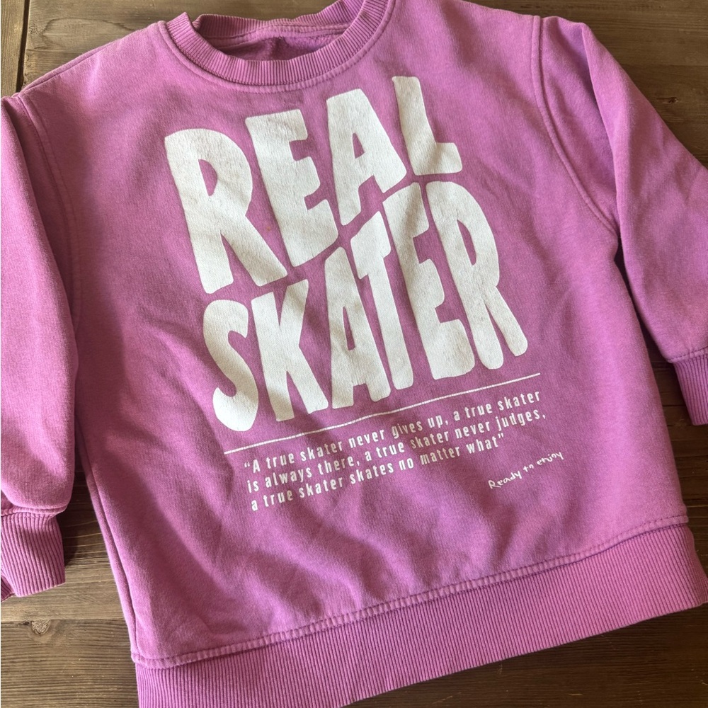 Zara Pink 'Real Skater' Sweatshirt